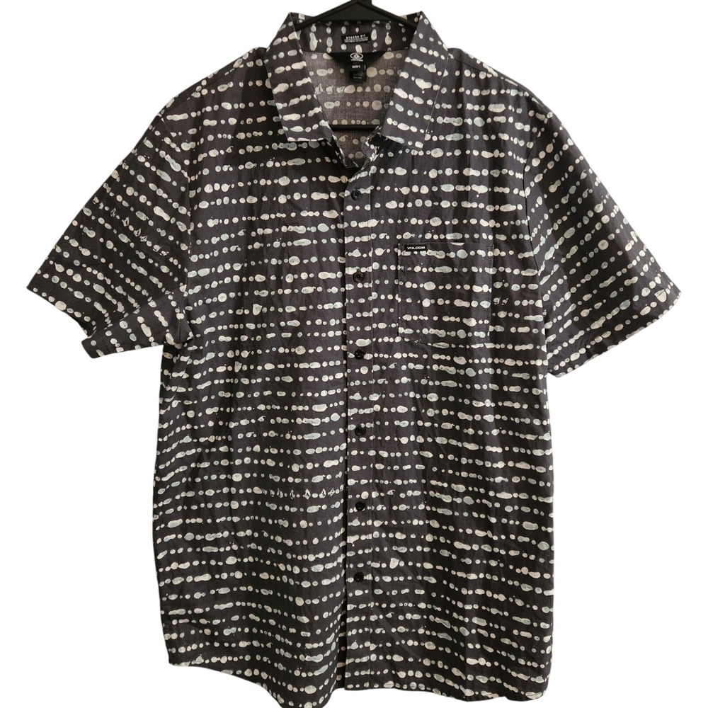 Volcom Men's‎ Modern Fit Short Sleeve Button Shirt Size L